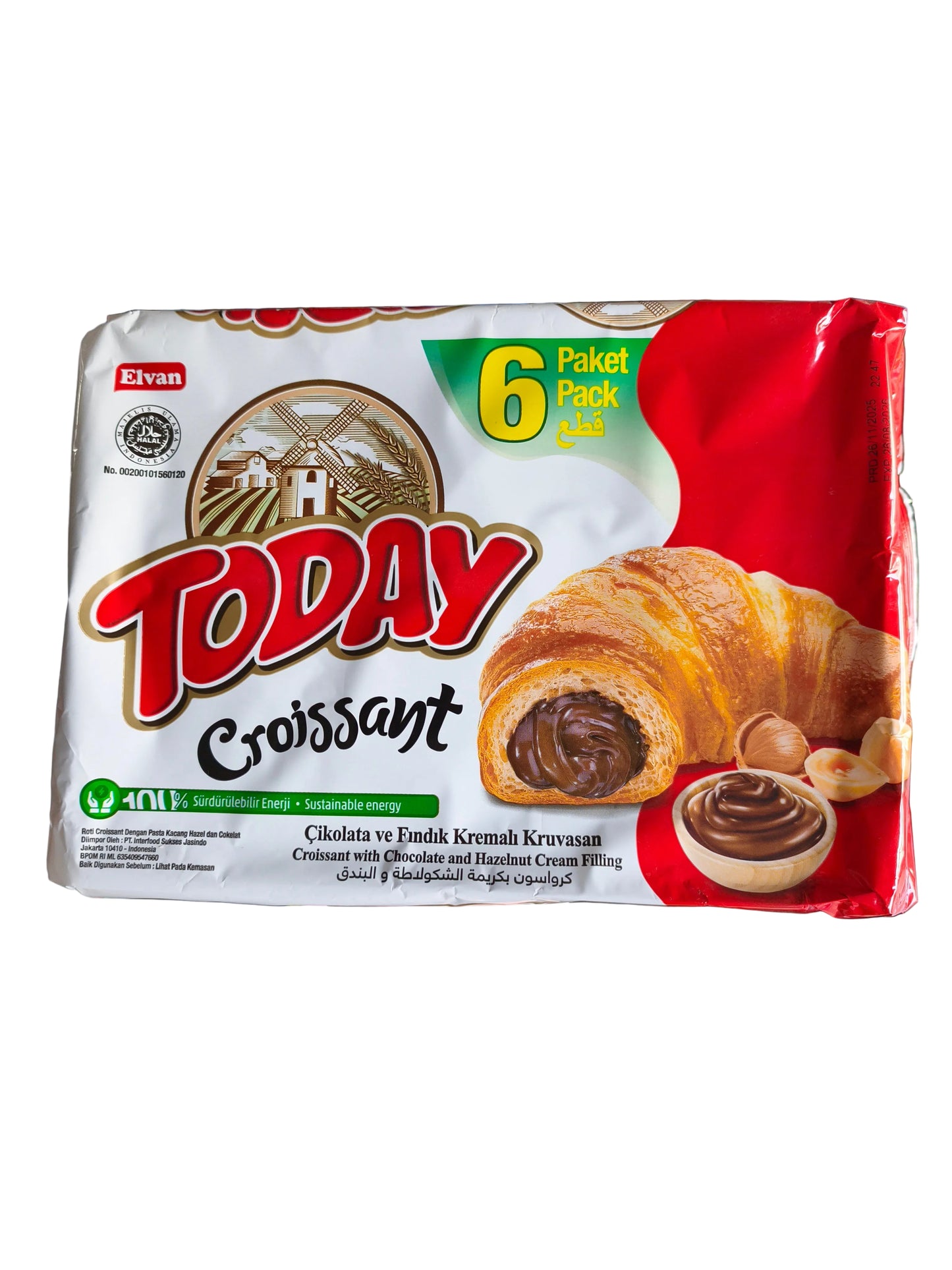 Croissants chocolat noisette x6