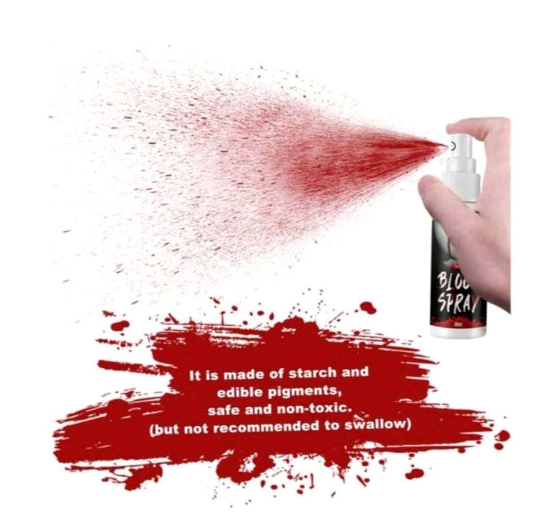 Kit de maquillage faux sang - Spray, Pâte, Capsule comestible