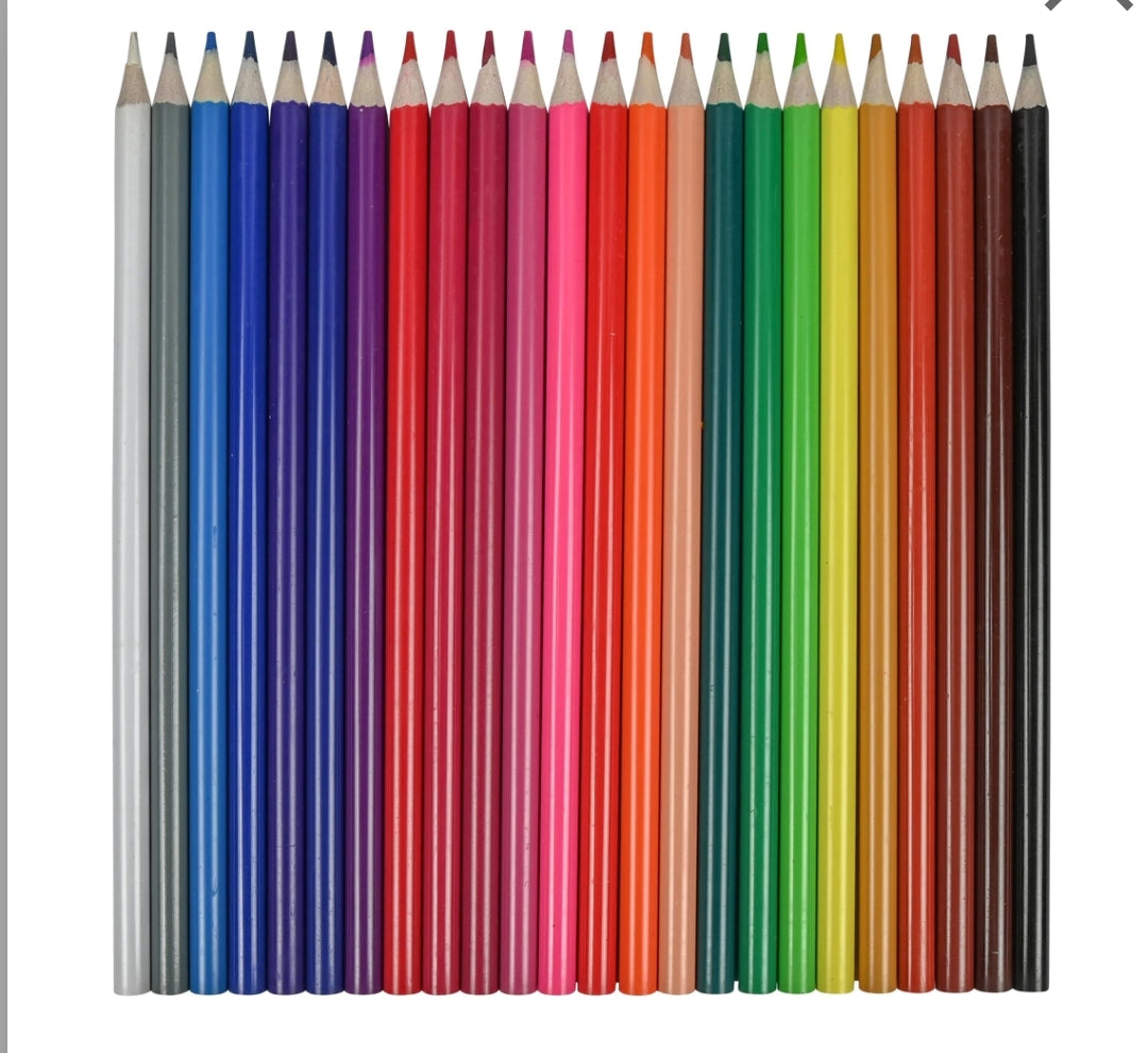 Ensemble de 24 marqueurs et 24 crayons