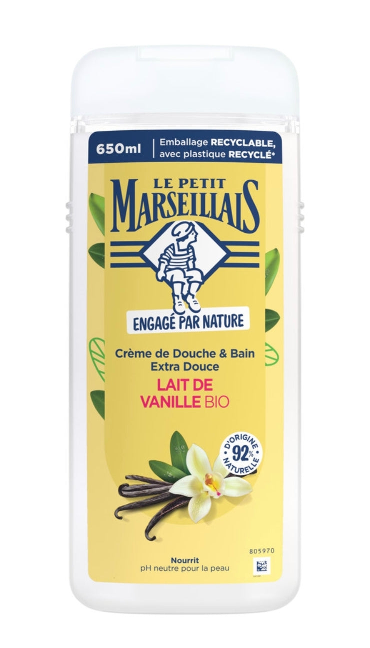 Gel douche Petit Marseillais lait de vanille 650ml