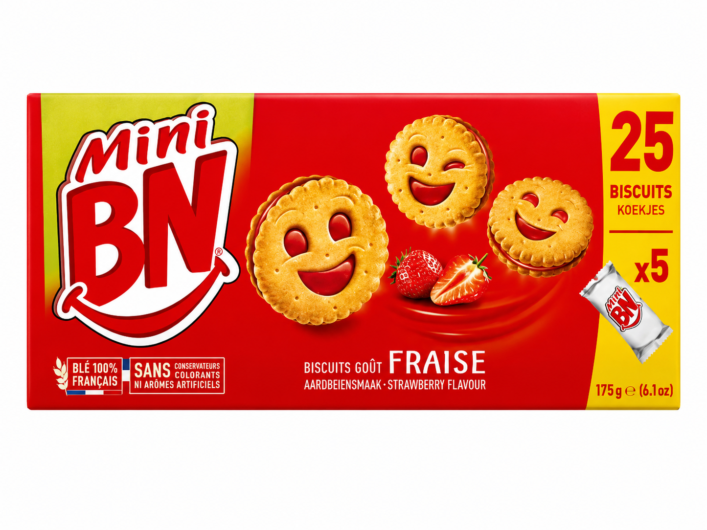 Bn mini fraise x25