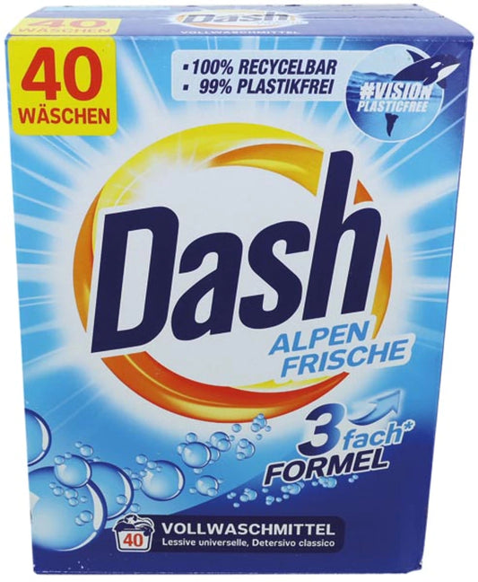 Lessive fraîche Dash Alpen 40 L