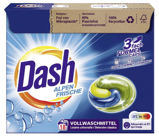 Dash 3en1 fraîcheur alpine 18 brassées