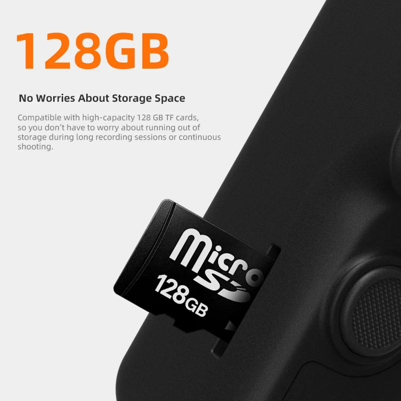360° Action & Sports Camera with Fill Light Support Max 128GB Memory Action Cam