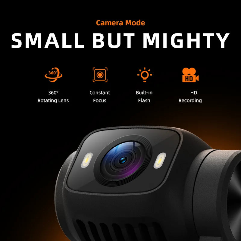 360° Action & Sports Camera with Fill Light Support Max 128GB Memory Action Cam