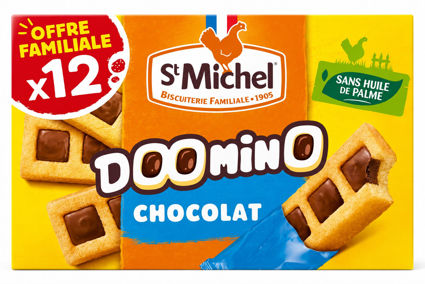 ST MICHEL Gâteaux doomino chocolat  Format familial x 12
360g