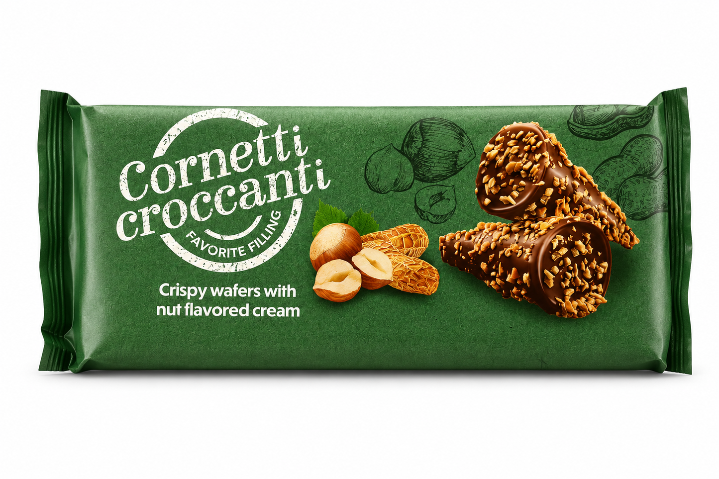 Cornetti cacahuètes