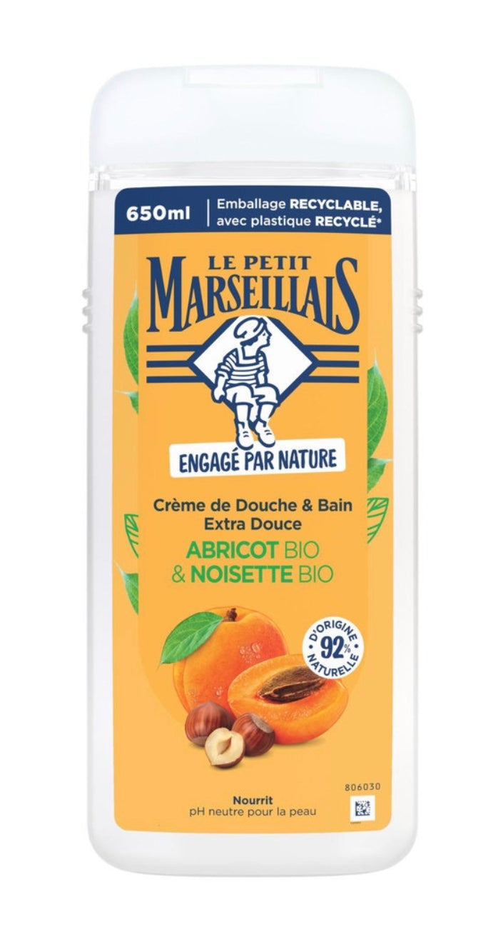Gel douche Petit Marseillais abricot et noisette 650ml