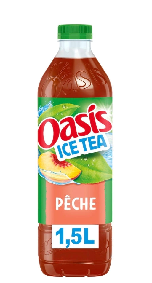 OASIS Ice Tea aux fruits et thé glacé saveur pêche