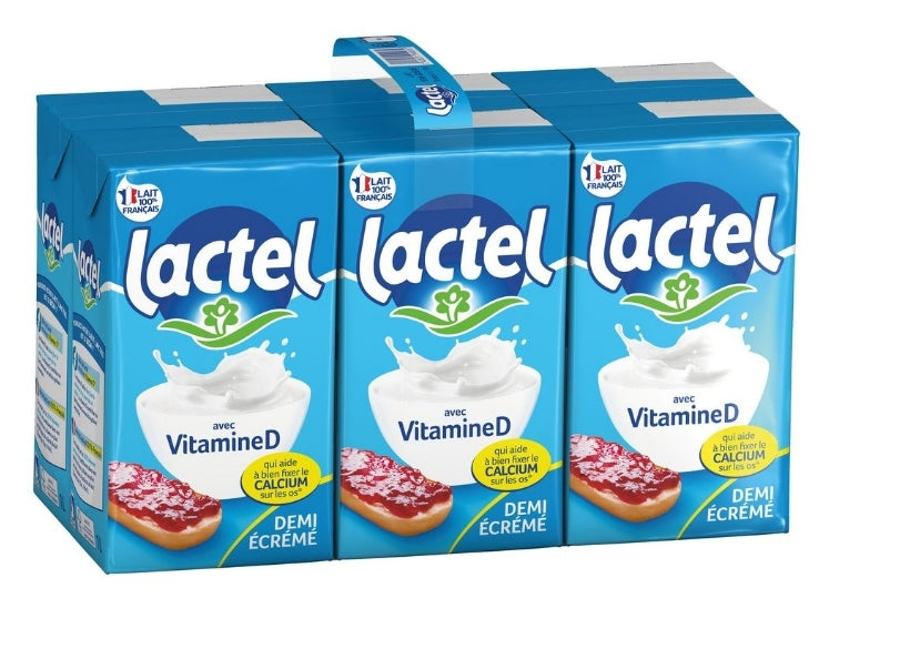 LACTEL lait demi-écrémé 6X1L