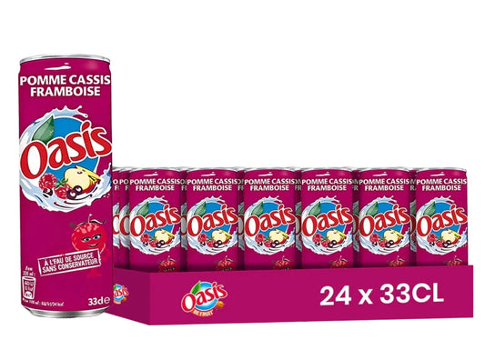 Pack Oasis pomme cassis framboise 24x33cl