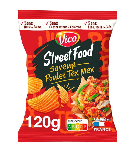VICO Chips ondulées Street Food saveur poulet Tex Me