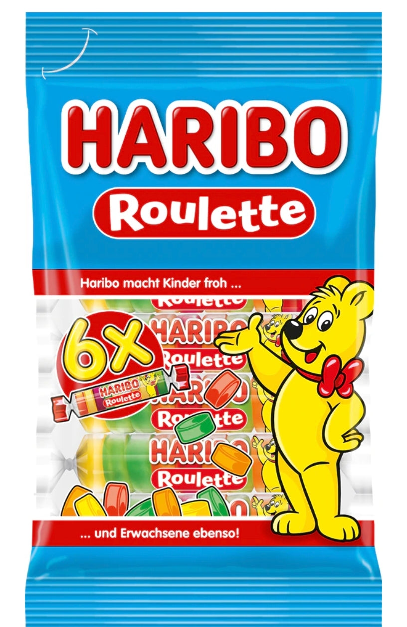 Haribo Roulette, paquet de 6, sachet de 150 g