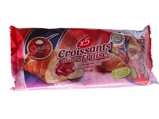 Croissants à la fraise x5