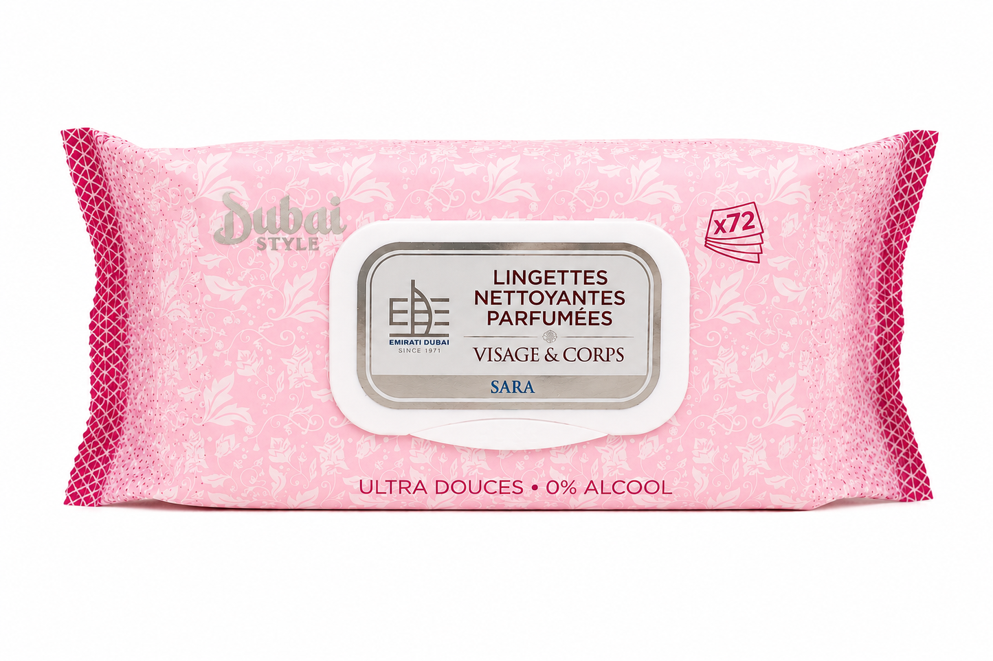 Lingettes dubai parfumées SARA x72