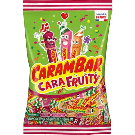 CARAMBAR CaraFruity cerise, framboise ou pêche 380gr