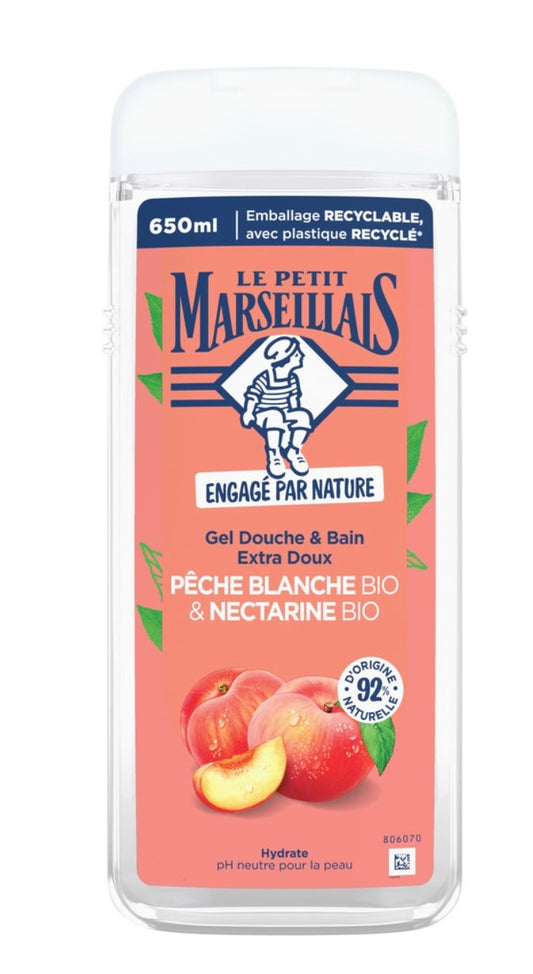 Gel douche Petit Marseillais pêche blanche et nectarine 650ml