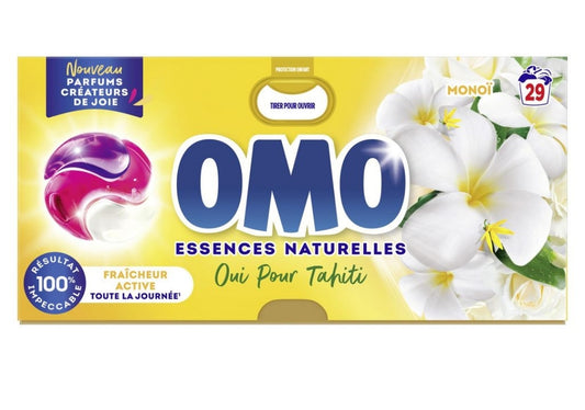 OMO Lessive capsules 3 en 1 Monoï