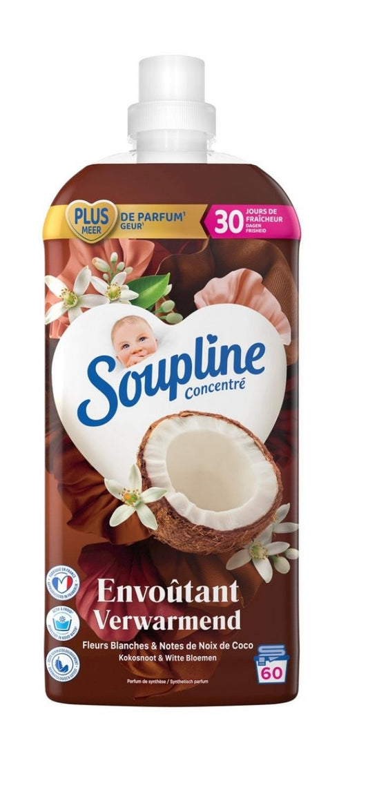 SOUPLINE fleurs blanches et noix de coco
