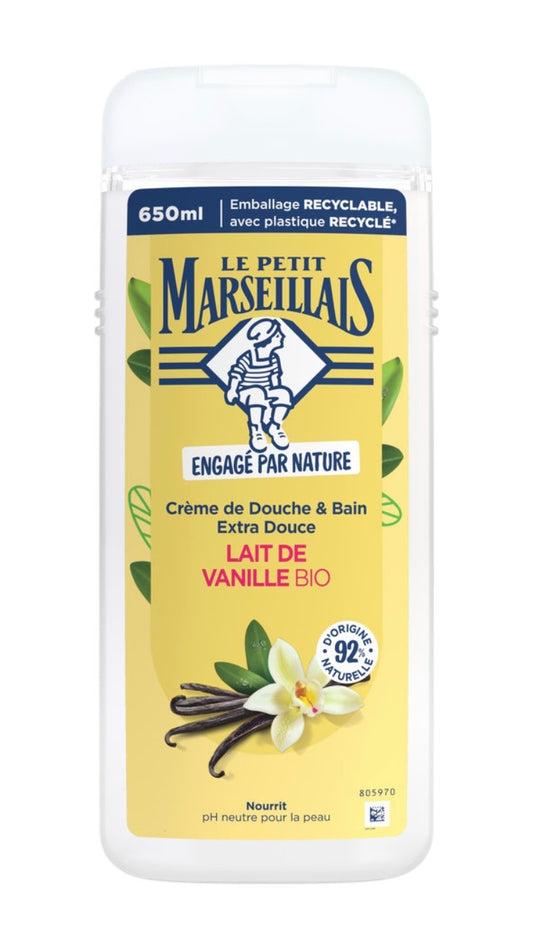 Gel douche Petit Marseillais lait de vanille 650ml