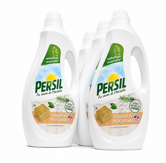 Lessive persil fraîcheur de Méditerranée 57 lavages
