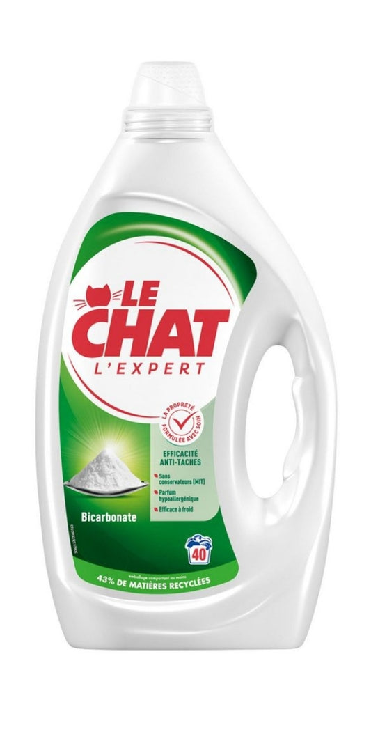 Le chat bicarbonate lessive liquide 40 lavages